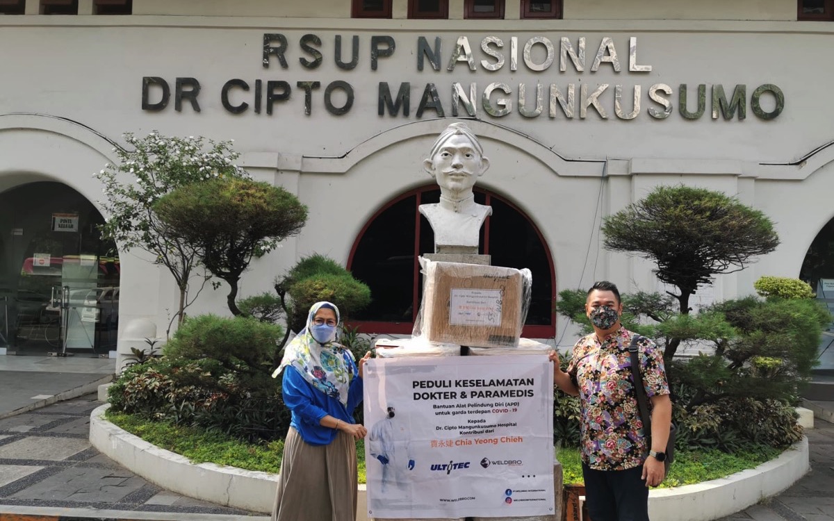 COVID-19期間與印尼合作夥伴的跨國捐贈